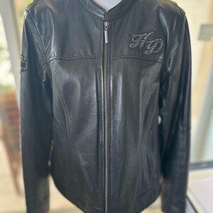 Harley Davidson Leather Bling Jacket
